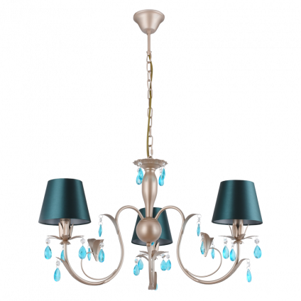 Люстра 29461/3 FGD золото/зеленый абажур 3х40W E14 d680 h900, SHGN19